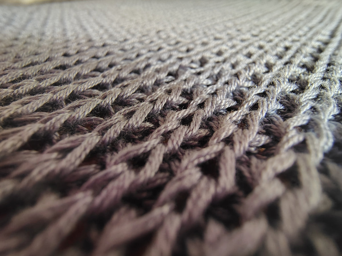 Detailaufnahme einer in Kärnten gestrickten Babydecke