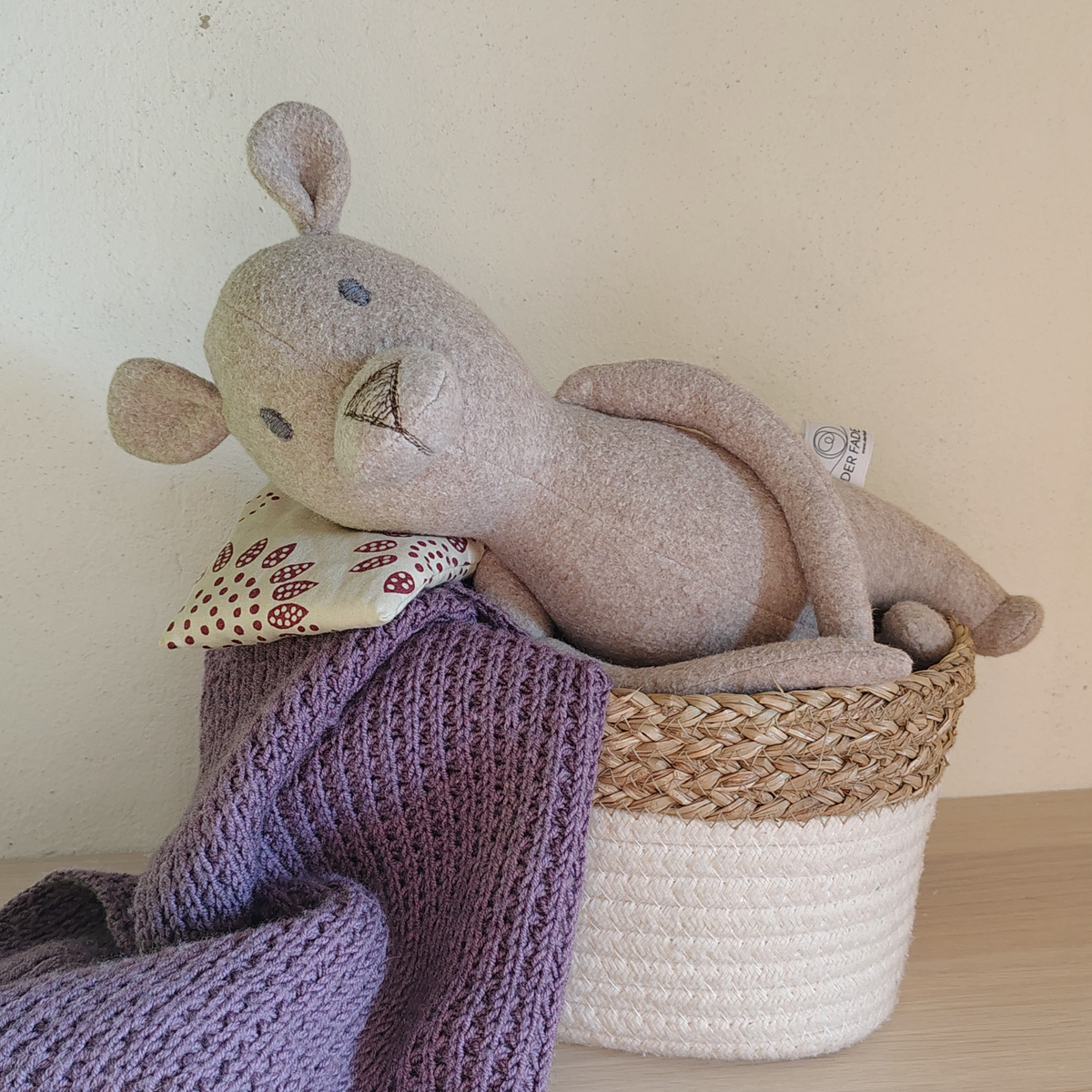 Kuscheltier-Bär aus Baumwollfleece, handgemacht in Kärnten